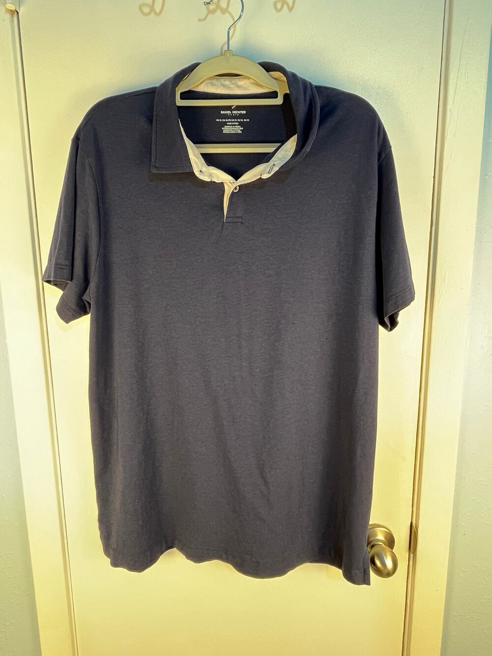 Daniel Hechter Polo Shirt XL Blue Pima Cotton Preppy Golf Officecore
